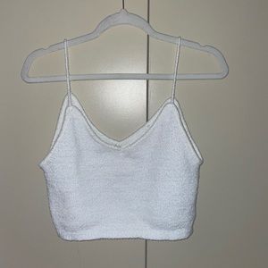 Fuzzy crop top from Garage